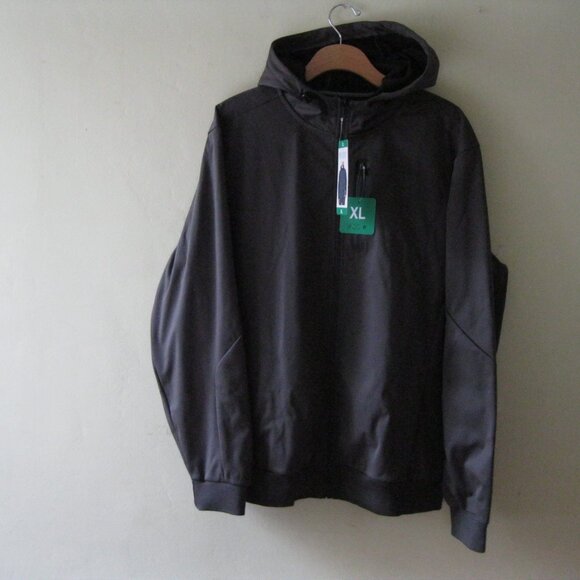 Mondetta Men's Outdoor Project Full Zip Adjustable Hooded Active Jacket, grey XL - Picture 3 of 14